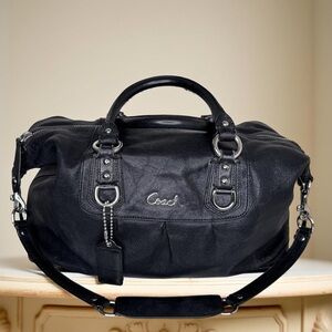 Coach vintage Genuine Ashley Satchel,convertible Shoulder Bag black soft Leather